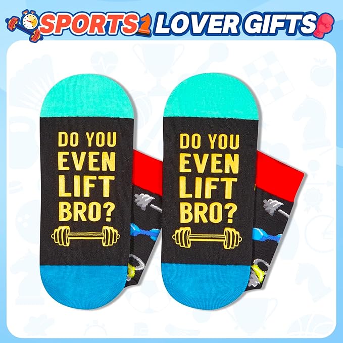HAPPYPOP Sports Gifts for Men Women - Gifts for Camper Lifter, Hunting Golfing Socks