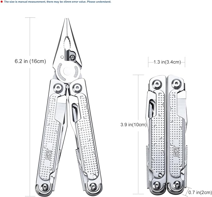 SQT2048 20-in-1 Multitool, Foldable & Self-Locking, Professional Tool for DIY, Home Repairs, Outdoor Camping – Must-Have Gifts for Men, Compact, Durable, All-in-One Tool for Every Task