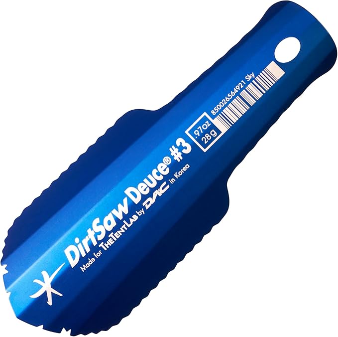 TheTentLab DirtSaw® Deuce #3 - .97 oz Ultralight Backpacking Trowel, Color: Sky