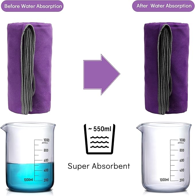 SYOURSELF 2 Pack Microfiber Camping Towel, Quick Dry Towel, Soft Absorbent Compact Travel Gym Workout Sweat Towel for Beach Yoga Swim Travel Camping Hiking Backpack Essentials (S:32"x16")