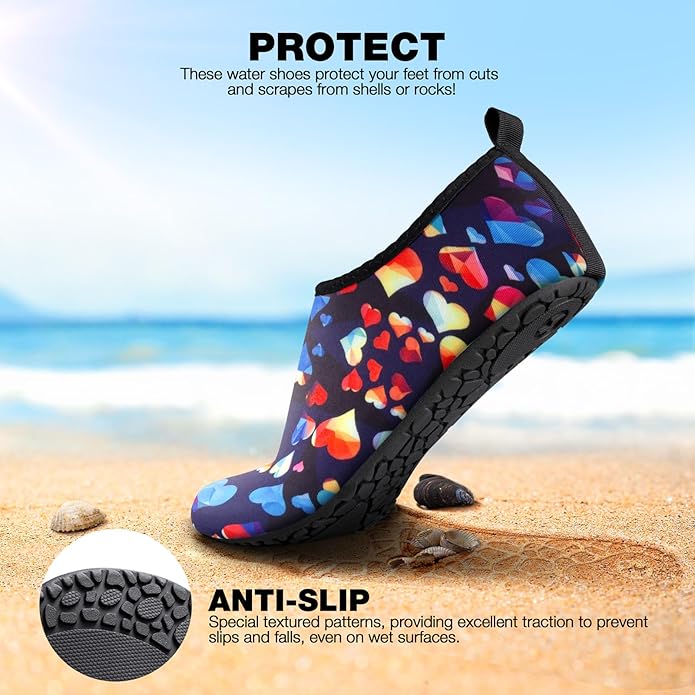 SIMARI Water Shoes Women Men Aqua Socks Beach Barefoot Quick Drying Aqua Aerobics Swim Pool Non Slip Outdoor Travel Essentials Surf River Lake Snorkeling Kayak Yoga Adult Youth