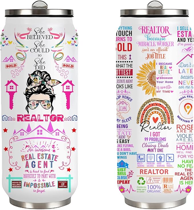 Realtor Gifts, Closing Gifts For Realtors, Gift For A Real Estate Agent Tumbler 17oz, Realtors Presents For Women, Funny Real Estate Presents For Realtors, Salesman Birthday Gift Ideas