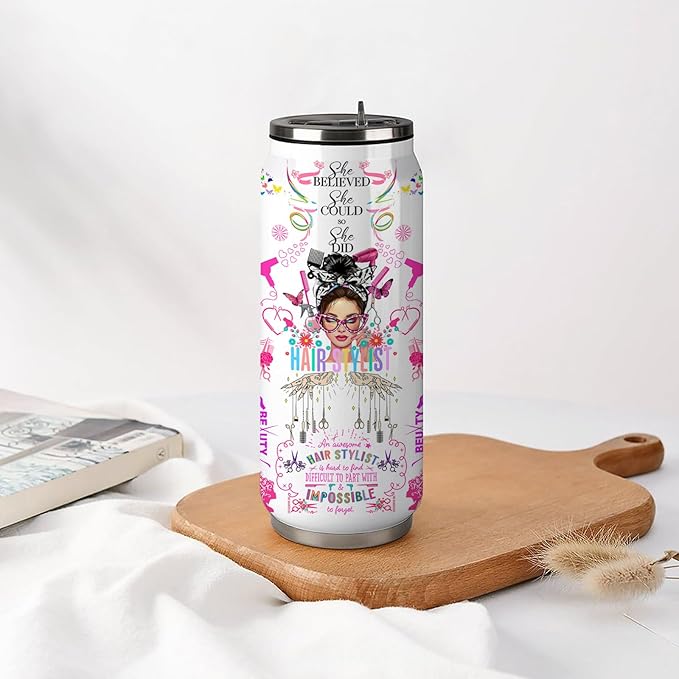 Hairstylist Tumbler For Women, Female, Her, Hairapist,Hair Stylist Gifts For Hairstylist, Hairstylist Tumbler Insulated Stainless Steel With Lid 17 Oz