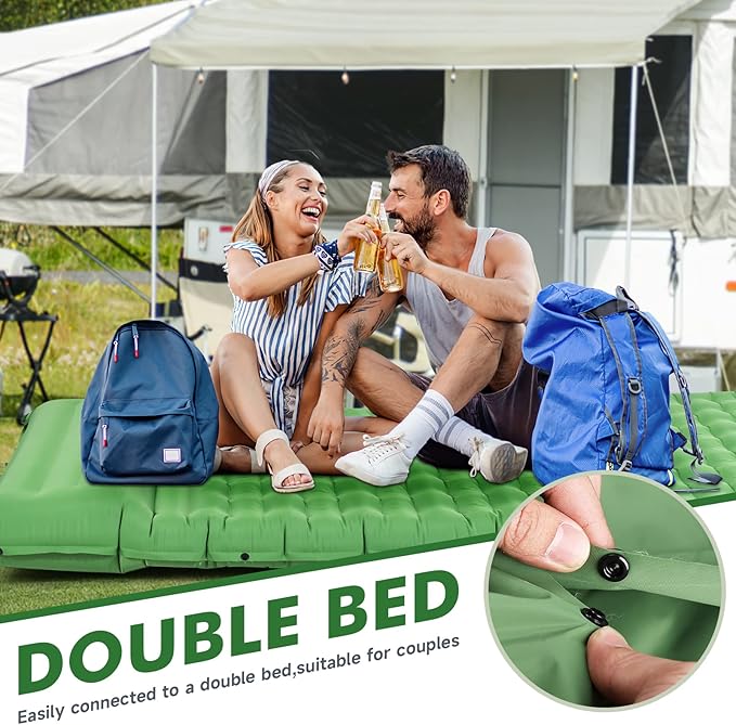 HiiPeak Sleeping Pad for Camping- Ultralight Inflatable Sleeping Mat with Built-in Foot Pump, Upgraded Durable Compact Camping Air Mattress for Tent, Backpacking, Hiking