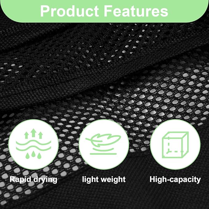 Camping Dishes Dry Bag Collapsible Dish Drying Rack,RV Dish Drying Rack, Portable Mesh Cutlery Drain Storage for RV Camping Essentials,Travel Portable Kitchen Camp Storage Bag