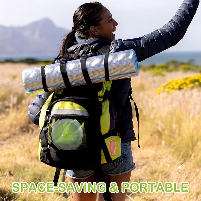 Suclain 4 Pcs Collapsible Bowls with Lids Silicone Camping Food Storage Container Expandable Folding Salad Lunch Box Travel Container for Hiking Camping