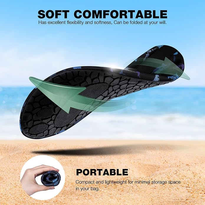 SIMARI Water Shoes Women Men Aqua Socks Beach Barefoot Quick Drying Aqua Aerobics Swim Pool Non Slip Outdoor Travel Essentials Surf River Lake Snorkeling Kayak Yoga Adult Youth