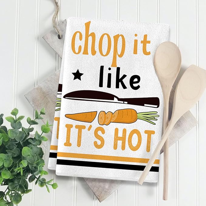 Funny Kitchen Towels and Dishcloths Sets of 4 Kitchen Towels Egg Beater Rolling Pin Absorbent Drying Tea Dish Towel for Cooking Baking Home Decorations,16 x 24 Inch