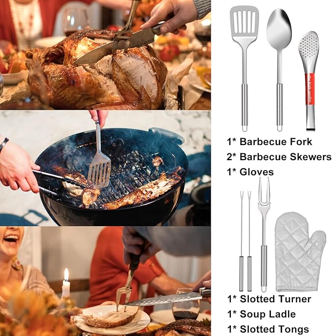35-Piece Camping Kitchen Utensil Set – Portable Outdoor Cooking Utensils for Camping, RV, Backpacking & BBQ | Complete Camp Kitchen Gear Set with Carry Bag, Grilling Tools & Cooking Accessories