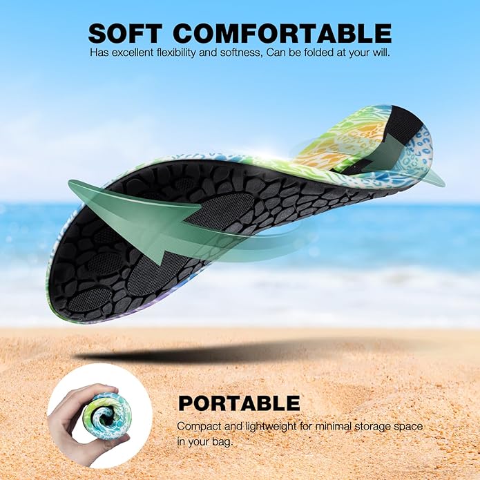 SIMARI Water Shoes Women Men Aqua Socks Beach Barefoot Quick Drying Aqua Aerobics Swim Pool Non Slip Outdoor Travel Essentials Surf River Lake Snorkeling Kayak Yoga Adult Youth