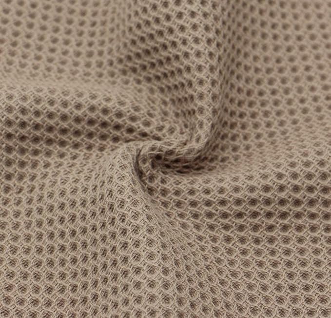 Mia'sDream Natural Cotton Tidy Dish Cloths Rags Waffle Weave Kitchen Towels, Soft and Absorbent Hand Towel Washcloths, 12inchx12inch 6 Pack (Brown)