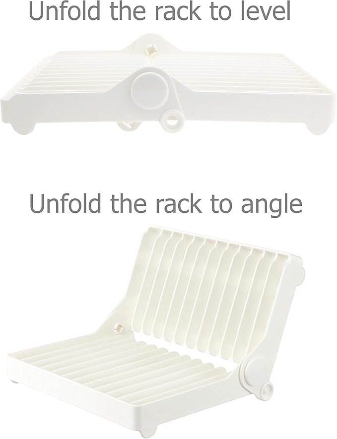 EIKS Foldable Drying Rack for Vegetable Fruit and Tableware, Kitchen Sink Organizer