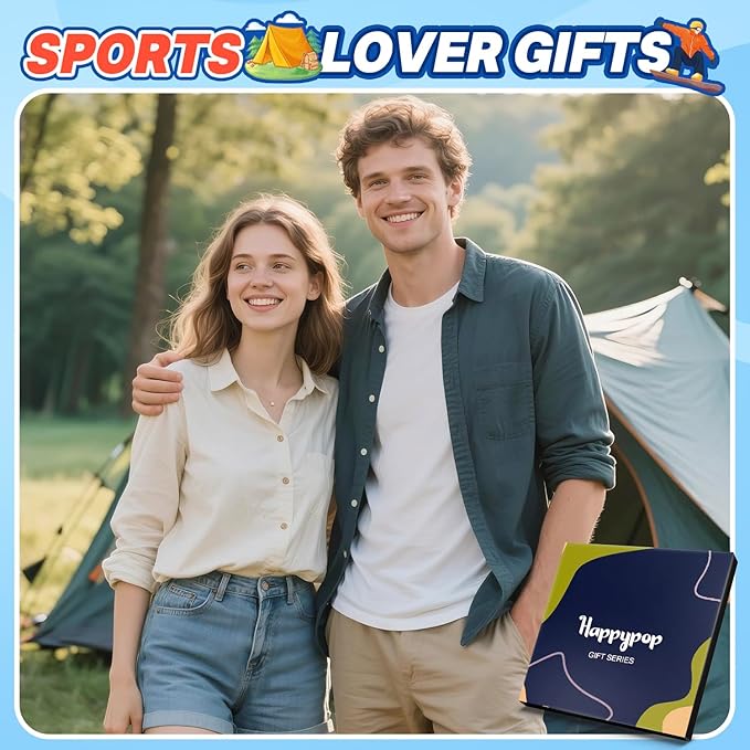 HAPPYPOP Sports Gifts for Men Women - Gifts for Camper Lifter, Hunting Golfing Socks