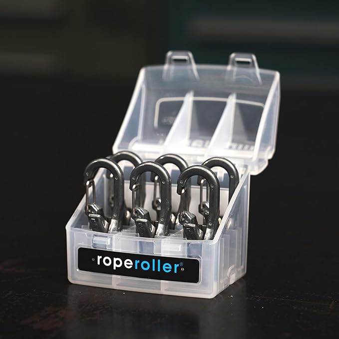 Roperoller The Original Rope Tightening Tool & Tensioner 6-Pack with Rollercam Technology – Heavy-Duty Tie Down for Outdoors, Tarps, Boating & Camping Gear – Includes Reflective Cord & Carry Case