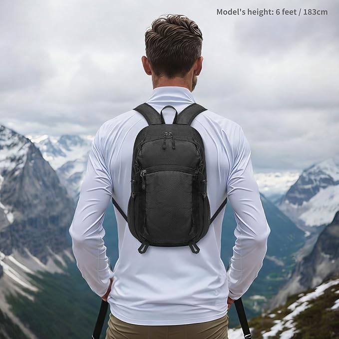 Hiking Daypack Packable, Camping Backpack Water Resistant Lightweight Polyester for Men Women Travel Outdoor
