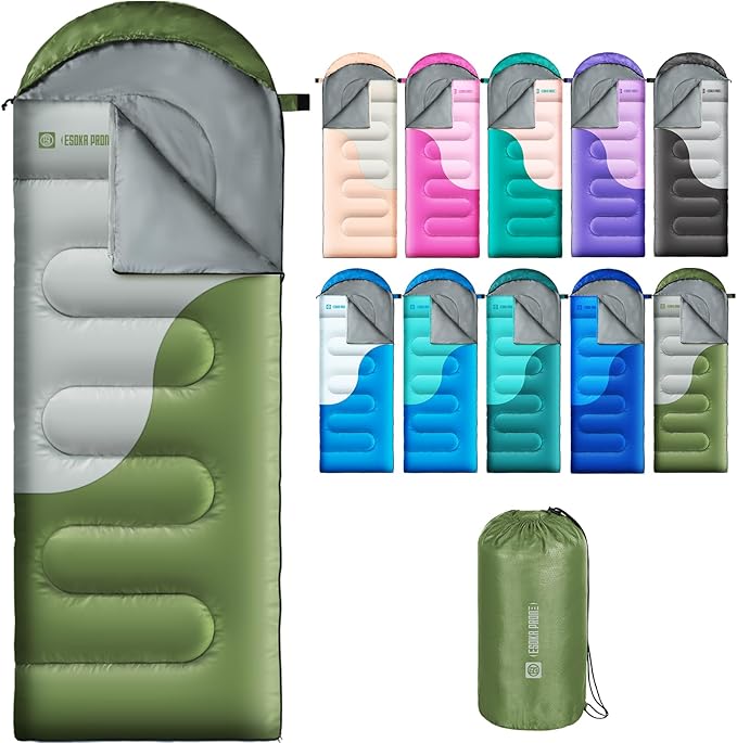 Sleeping Bags for Adults&Kids,Lightweight Waterproof Warm Weather Sleeping Bag,Compact Portable Sleeping Bag for Camping,Essentials Gear for Camping Hiking Outdoor Travel
