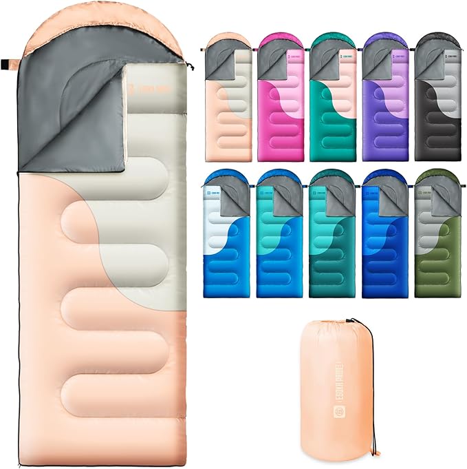 Sleeping Bags for Adults&Kids,Lightweight Waterproof Warm Weather Sleeping Bag,Compact Portable Sleeping Bag for Camping,Essentials Gear for Camping Hiking Outdoor Travel
