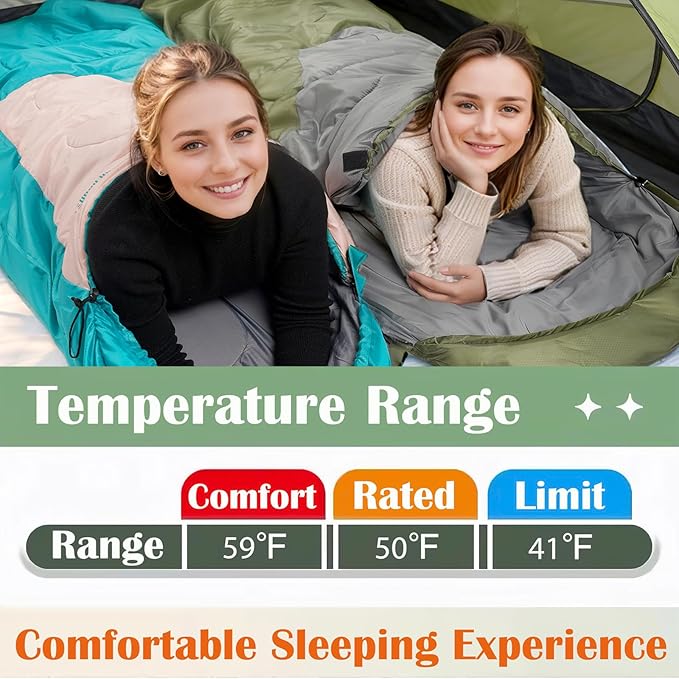 Sleeping Bags for Adults&Kids,Lightweight Waterproof Warm Weather Sleeping Bag,Compact Portable Sleeping Bag for Camping,Essentials Gear for Camping Hiking Outdoor Travel