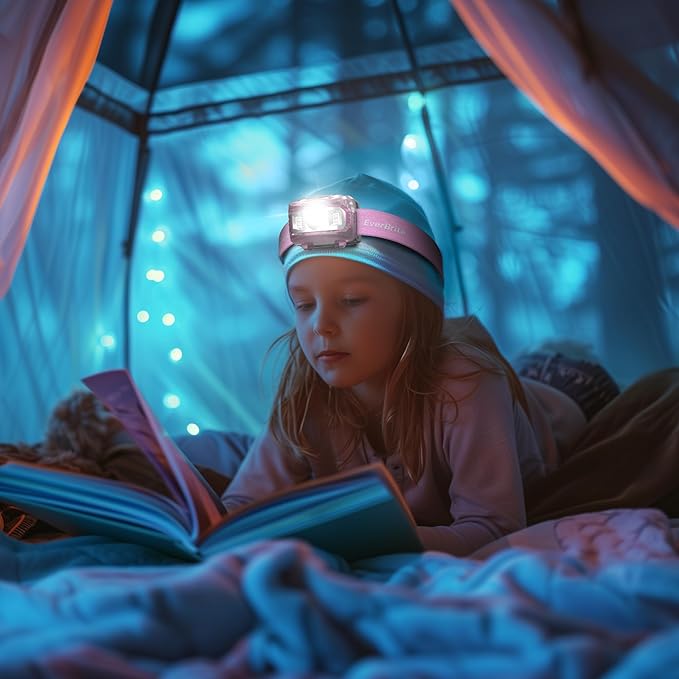 EverBrite Headlamp, 2 Pack Kids Headlamp with Red Light and Memory Function, Head Lamp for Adults and Kids with 5 Modes, Bright Headlamps for Camping, Running, Christmas Gifts, Batteries Included