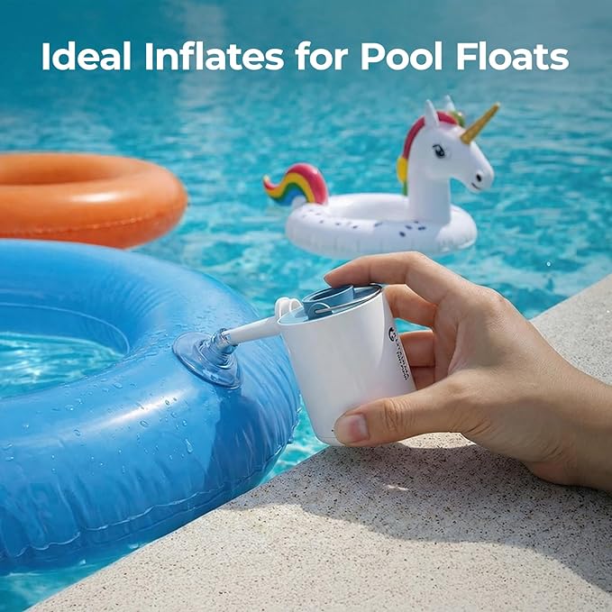 FLEXTAILGEAR Portable Air Pump for Inflatables, 2.82oz Classic Tiny Air Pump, Rechargeable Electric Air Pump to Inflate Deflate for Camping Gear Pool Floats Air Mattress