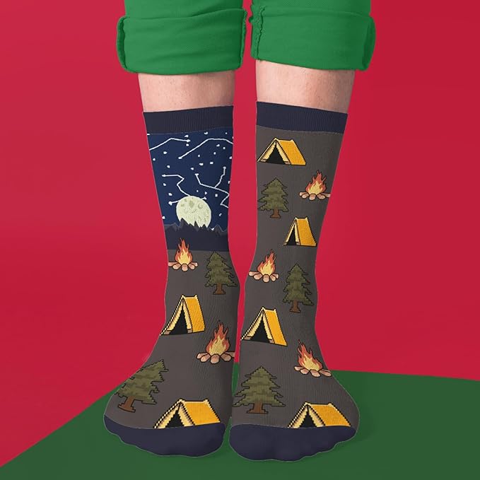Book, Fishing, Hiking, Gamer, Camping, Pickle, Music, Foods, Ballerina, Bigfoot - Hobbies Socks for Women Men
