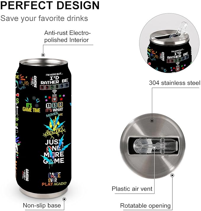 Gamer Tumbler Cup,Gifts for Gamers,Cool Gaming Gift for Men Teen Boys Boyfriend,Gaming Mugs,Video Game Gift,Gifts For The Game Lovers Stainless Steel Tumbler 17oz
