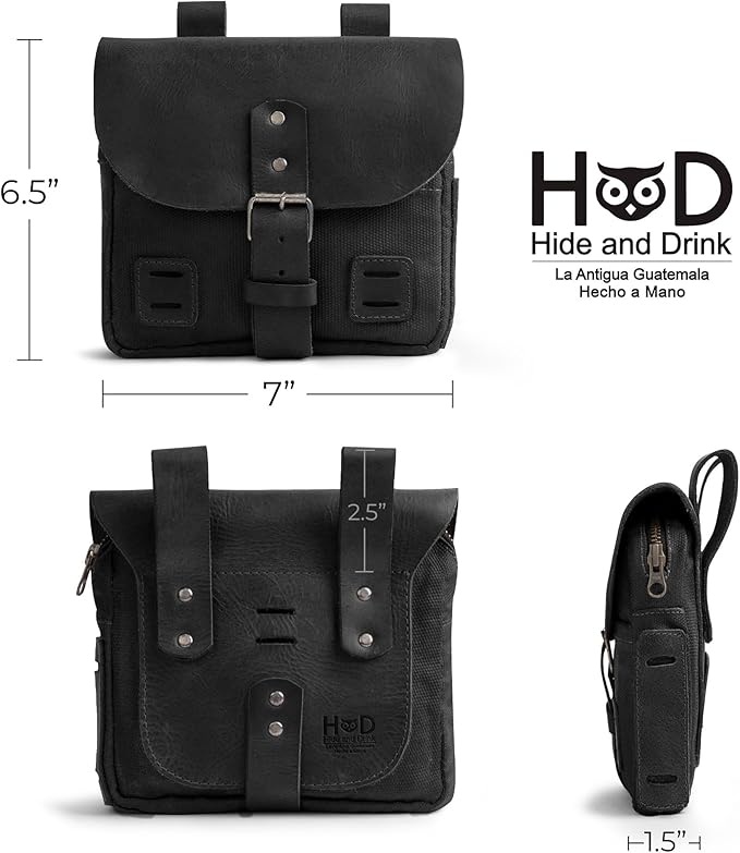 Hide & Drink, Survival Camping Pouch, Belt Loop, Rustic and Handy Tool Bag, Weather Resistant Outdoor Accessories, Traveling Essentials, Waxed Canvas, Handmade