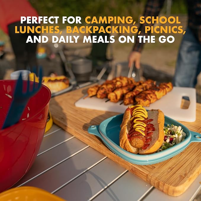UCO Camping Mess Kit with Bowl, Plate, Collapsible Cup, and Switch Camping Spork