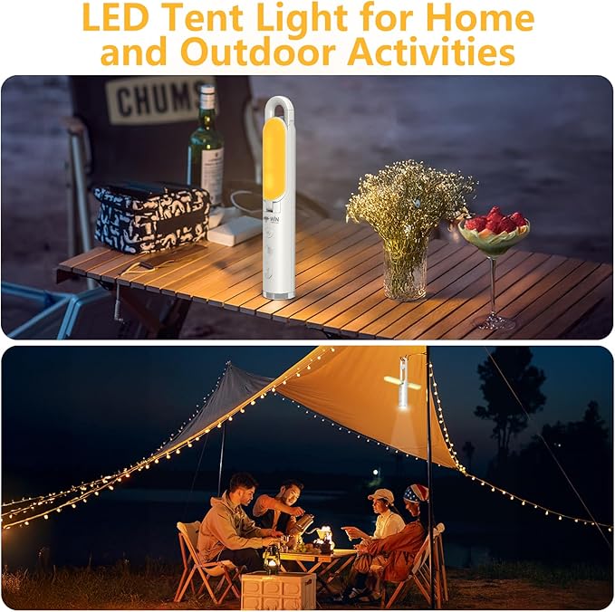 LED Camping Lantern, Rechargeable Emergency Light for Power Outages, Portable Ceiling Light, Outdoor Flashlight, 9 Modes Collapsible Lightweight Hanging Lamp for Home, Camping, Hiking, Fishing