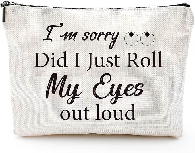 Sitsink Sarcastic Funny Gifts for Girls - Humorous Gifts for Birthday, Coworker, Boss, Friends - Makeup Bags
