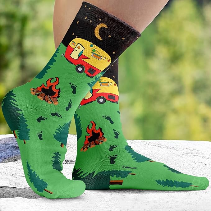 VICRAZY Hiking, Cycling, Camping Socks for Men, Women - Hiking, Bicycle, Camping, Bike Accessories, Stocking Stuffers
