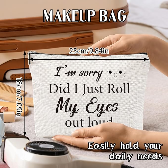 Sitsink Sarcastic Funny Gifts for Girls - Humorous Gifts for Birthday, Coworker, Boss, Friends - Makeup Bags