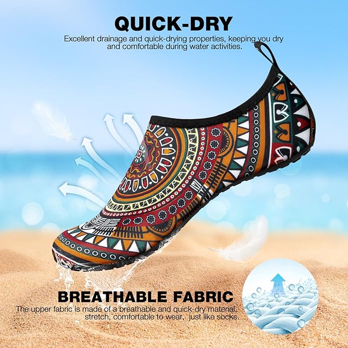 SIMARI Water Shoes Women Men Aqua Socks Beach Barefoot Quick Drying Aqua Aerobics Swim Pool Non Slip Outdoor Travel Essentials Surf River Lake Snorkeling Kayak Yoga Adult Youth