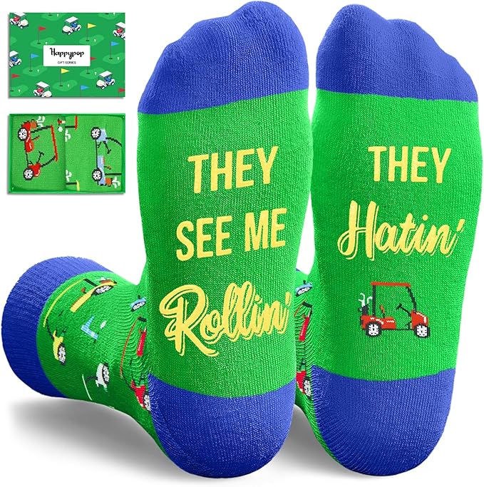 HAPPYPOP Sports Gifts for Men Women - Gifts for Camper Lifter, Hunting Golfing Socks