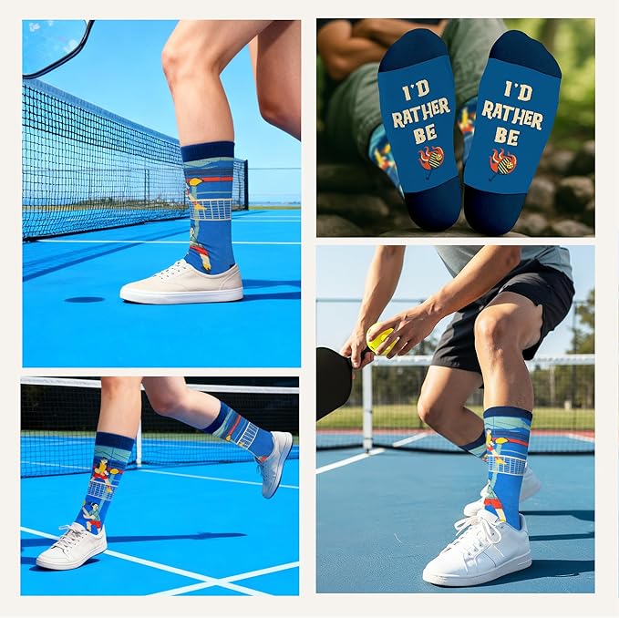 ZAGKOO Funny Sports Socks for Men, Women - Biking, Hiking, Skiing, Basketball, Pickleball, Disc Golf Socks - Christmas Gifts
