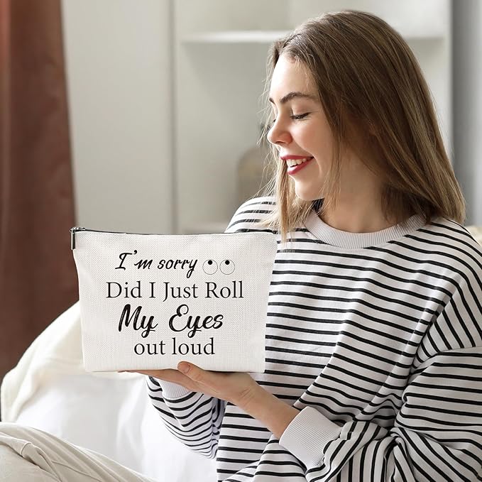 Sitsink Sarcastic Funny Gifts for Girls - Humorous Gifts for Birthday, Coworker, Boss, Friends - Makeup Bags