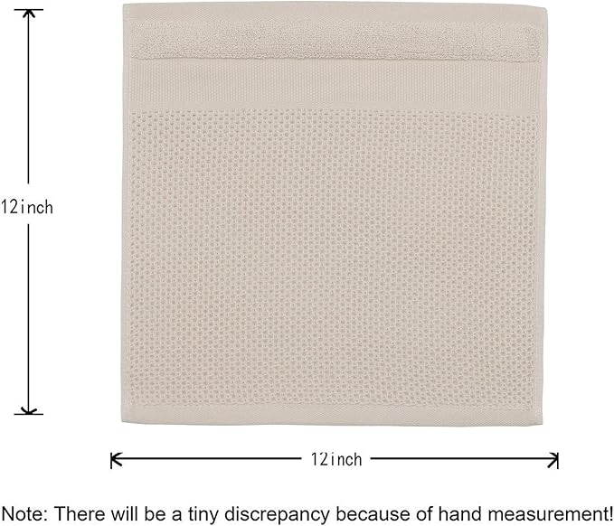 Mia'sDream Cotton Dish Cloths Dish Rags Waffle Weave Kitchen Towel, Soft and Absorbent Dish Towels Hand Towels for Kitchen, 12inchx12inch 6 Pack (Khaki)