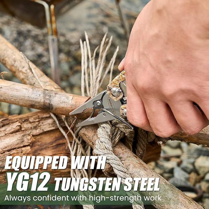 PERWIN Multitool - 26 in 1 Multi Tool Pliers with Pocket Knife, Bottle Opener, Saw, EDC for Survival Camping, Hunting and Hiking, Stainless Steel