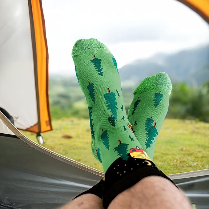 VICRAZY Hiking, Cycling, Camping Socks for Men, Women - Hiking, Bicycle, Camping, Bike Accessories, Stocking Stuffers