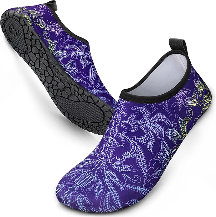 SIMARI Water Shoes Women Men Aqua Socks Beach Barefoot Quick Drying Aqua Aerobics Swim Pool Non Slip Outdoor Travel Essentials Surf River Lake Snorkeling Kayak Yoga Adult Youth