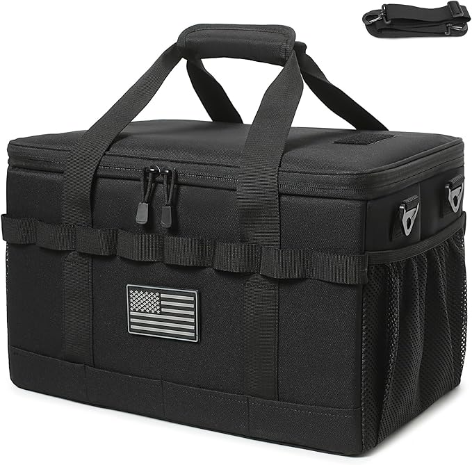 Tactical Camping Storage Bag 28L Tactical Utility Tote Bag Camping Cookware Organizer Trunk Organizer