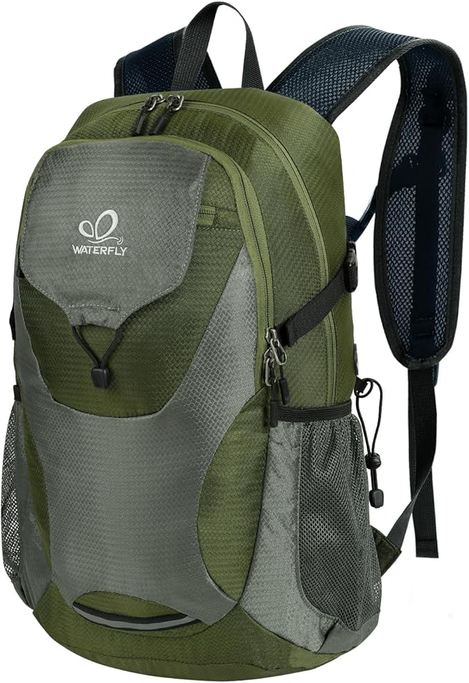 WATERFLY Lightweight Packable Hiking Backpack: 30L Foldable Travel Daypack Ultralight Camping Day Pack for Woman Man