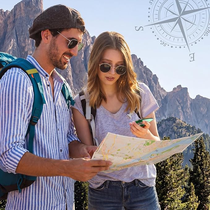 50 Pack Orienteering Compass Bulk Advanced Baseplate Compass Hiking Survival Camping and Navigation Tool Survival Gifts for Hiking Camping Backpacking Map Reading