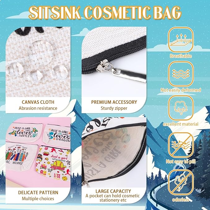 Sitsink Alaska Essentials Pouch - Cruise Travel Makeup Bag, Cruisin Together Makeup Bags, Must Haves Besties Birthday Christmas Gifts