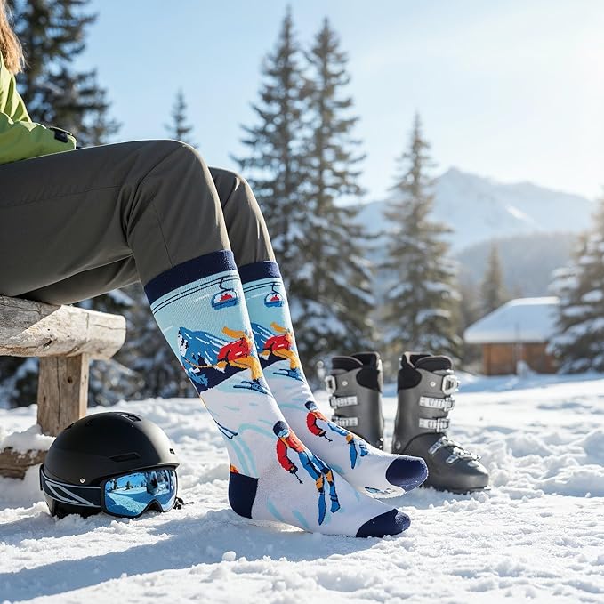 ZAGKOO Funny Sports Socks for Men, Women - Biking, Hiking, Skiing, Basketball, Pickleball, Disc Golf Socks - Christmas Gifts