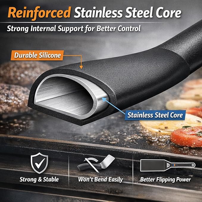 Utheer Griddle Combo Set, Cast Aluminum Flat Top Griddle with 16.3" x 13" Ceramic Nonstick Stove Top Griddle and Large Grill Griddle, Fast Heating Indoor Outdoor Griddle for Gas Grill, BBQ and Camping