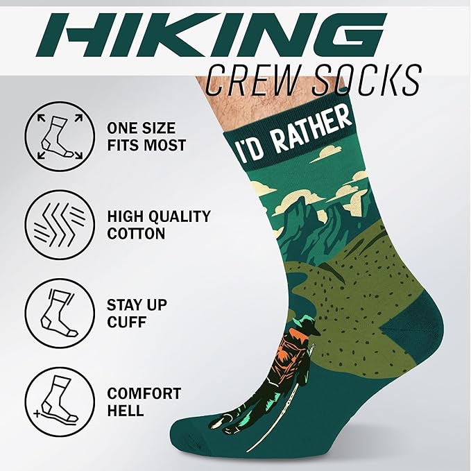 VICRAZY Hiking, Cycling, Camping Socks for Men, Women - Hiking, Bicycle, Camping, Bike Accessories, Stocking Stuffers