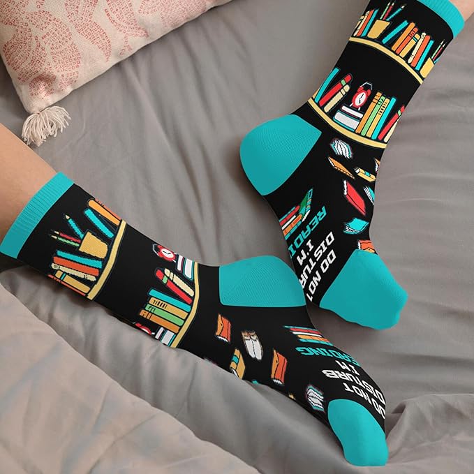 Book, Fishing, Hiking, Gamer, Camping, Pickle, Music, Foods, Ballerina, Bigfoot - Hobbies Socks for Women Men