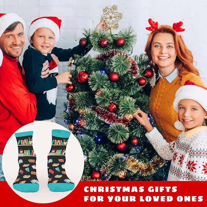 Book, Fishing, Hiking, Gamer, Camping, Pickle, Music, Foods, Ballerina, Bigfoot - Hobbies Socks for Women Men
