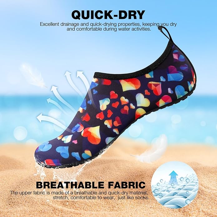 SIMARI Water Shoes Women Men Aqua Socks Beach Barefoot Quick Drying Aqua Aerobics Swim Pool Non Slip Outdoor Travel Essentials Surf River Lake Snorkeling Kayak Yoga Adult Youth